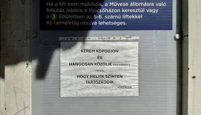 Ilyen is csak Magyarorsz&aacute;gon van: kiab&aacute;l&aacute;ssal műk&ouml;dik az egyik lift a Ritka Betegs&eacute;gek Int&eacute;zet&eacute;ben