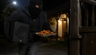 Hangfalat &eacute;s r&aacute;ntott h&uacute;st lopott a tolvaj